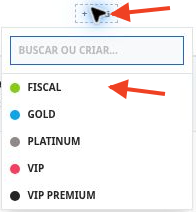 Busca e seleção de uma tag existente