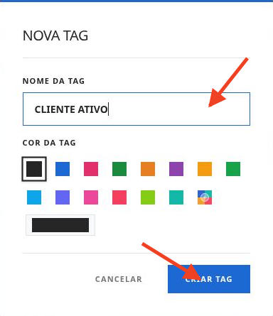 Cadastro de tag